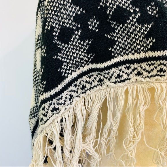 American Rag Fringe Duster Cardigan Sweater Aztec Boho Small - Picture 9 of 9